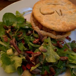 Butternut squash pie and garden salad