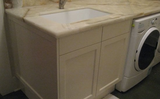 Hawthorne basement remodel. A fine looking laundry room sink. Yelp