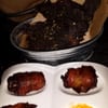 Protein diet!! LOL. Housemade beef jerky with bacon wrapped dates. Half off at happy hour.