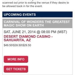 Desert diamond casino tucson az bingo