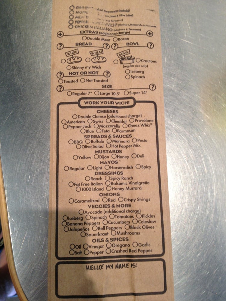 Which Wich - Sandwiches - Springfield, MO - Reviews - Photos - Menu - Yelp