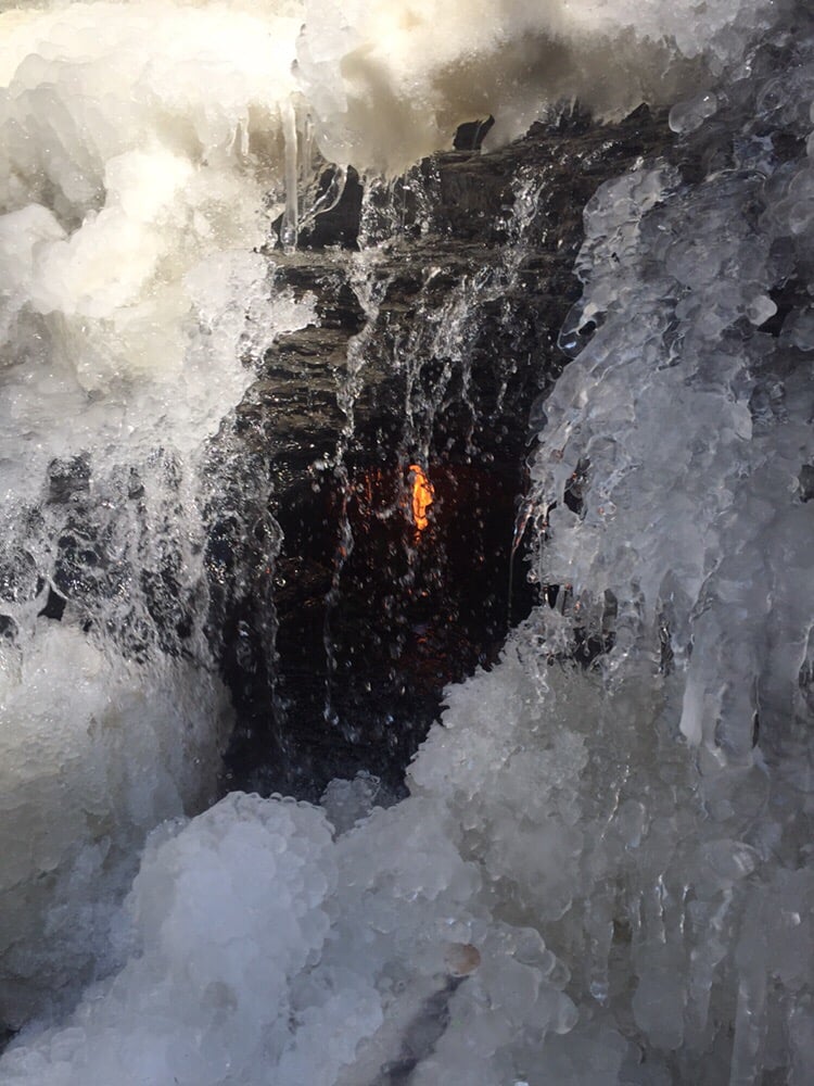 Chestnut Ridge Park - Orchard Park, NY, United States. Just a little winter pic of one of WNYs hidden treasure the enteral flame.