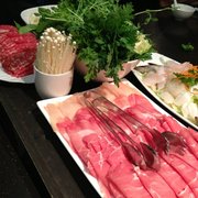 Raw ingredients to add to the soup base