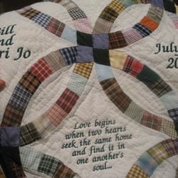 personlized wedding ring quilt
