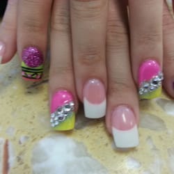 Pink and White Nails logo