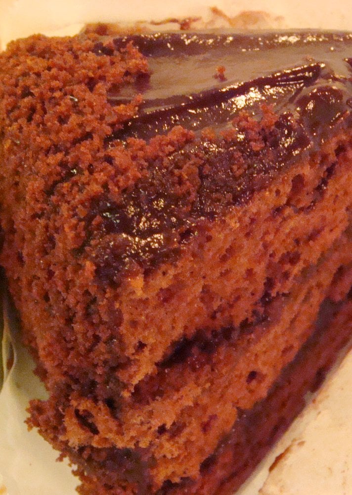 DobashChocolate chiffon cake with chocolate pudding