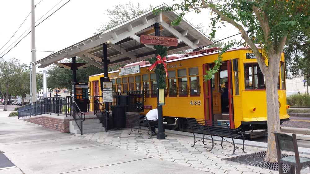 Centennial Park Trolley Station Train Stations Ybor City Tampa