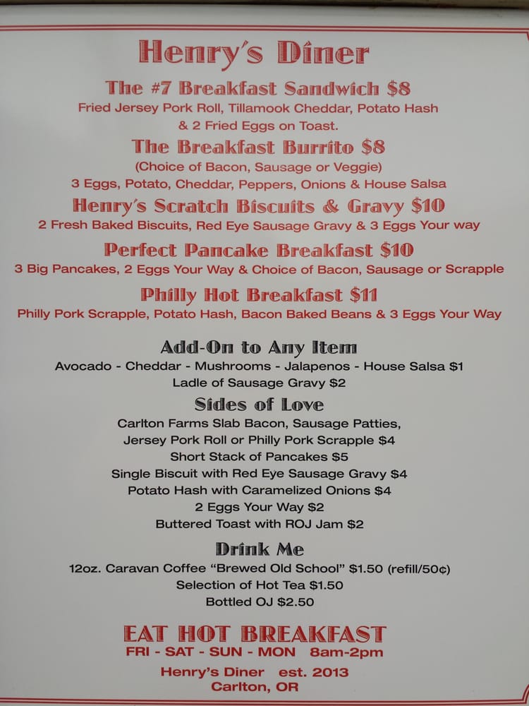 Henry’s Diner 42 Photos Breakfast & Brunch Carlton, OR Reviews