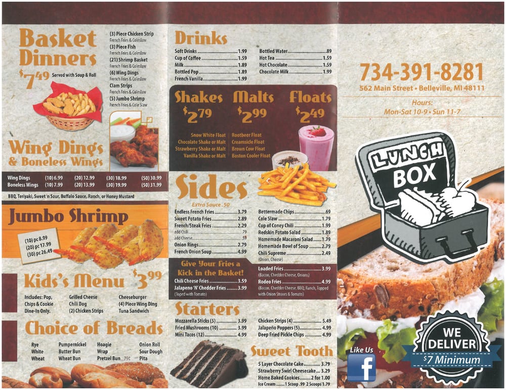The Lunch Box s New Menu Yelp