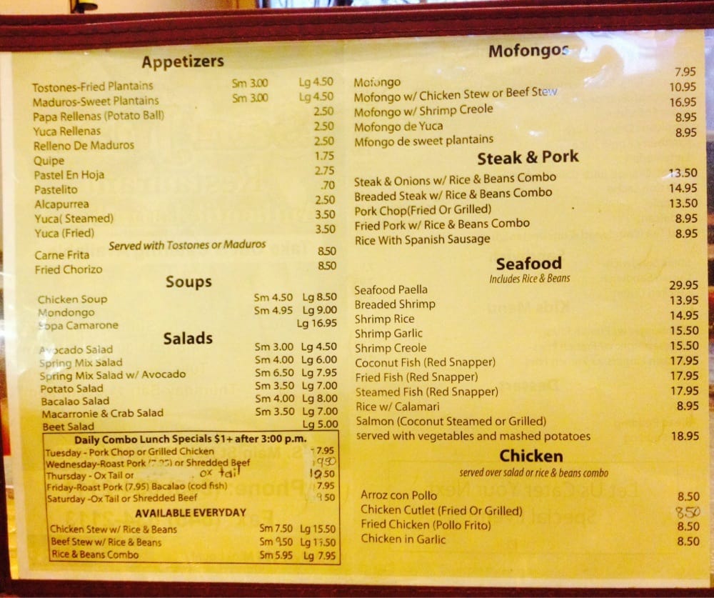 San Juan Restaurant Latin American 12 S Main St New City, NY Reviews Photos Yelp