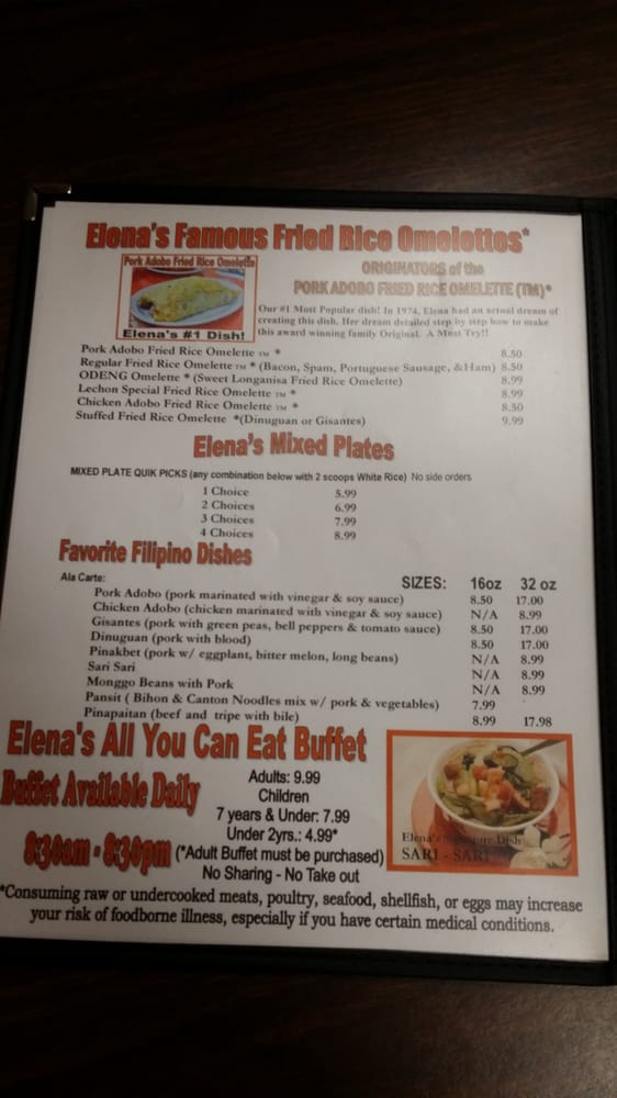 Elena’s Home of Finest Filipino Foods Filipino Waipahu, HI