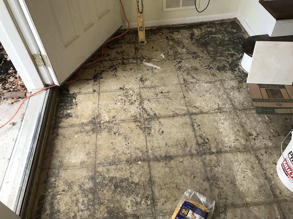 Removed Old Tile In Entry Foyer Yelp Photo Of Dean Contracting Group Berkeley Heights Nj United States Removed Old