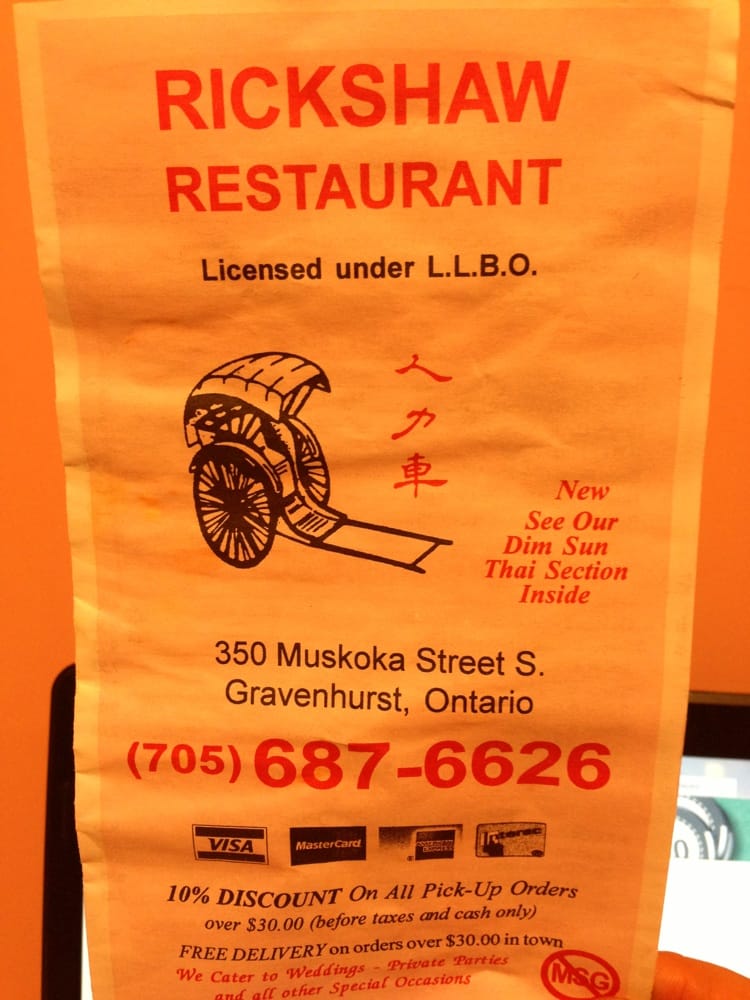 Rickshaw Restaurant Canadian (New) 350 Muskoka Road, Gravenhurst