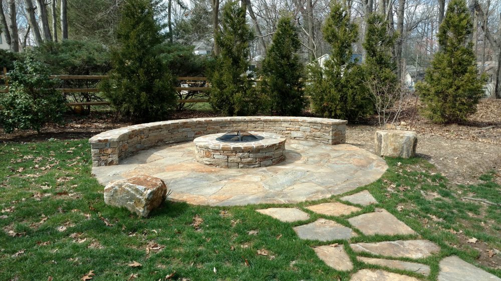 Scapeworx Dry Stack Fire Pit Sitting Wall Flagstone Patio Yelp 40 Photos For Scapeworx Landscaping Design