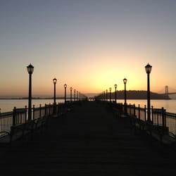 Pier 7 - San Francisco, CA, United States. sunrise from the pier around 6:10am in June 2013 - no filter, just my iphone camera