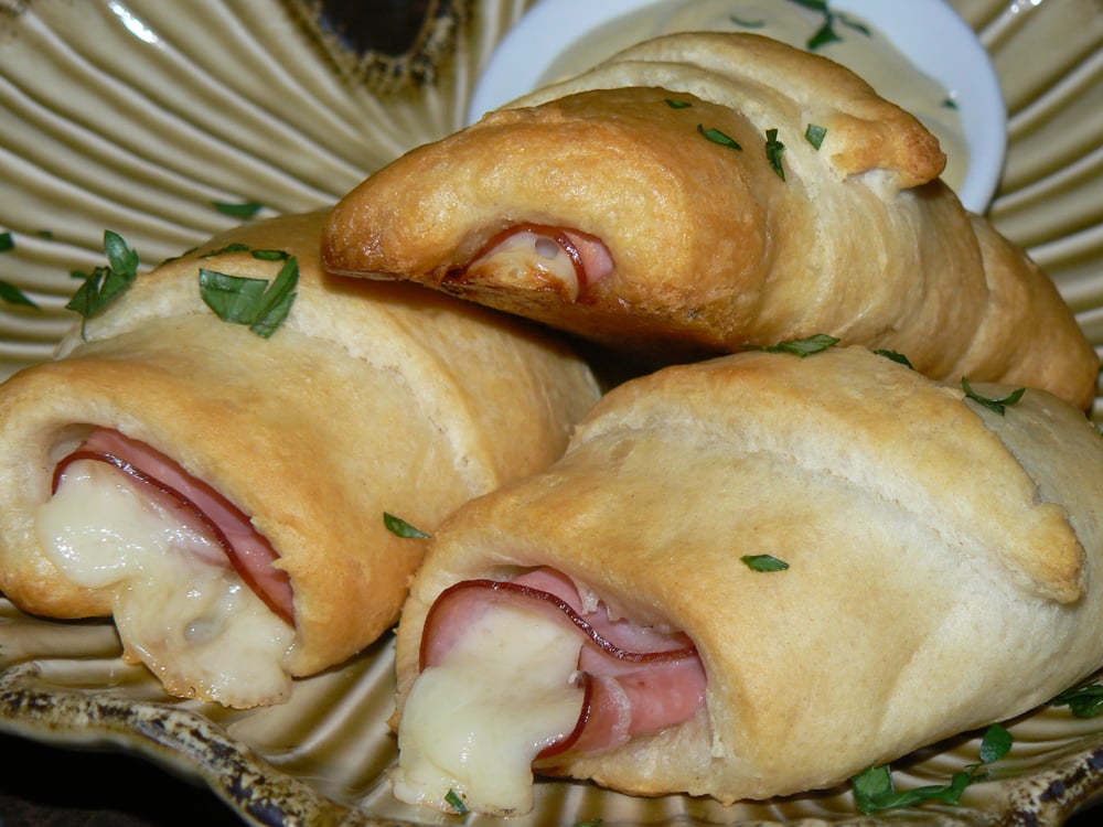 Hickory Smoked Ham and Gruyere Cheese Wrapped in Croissant Pastery