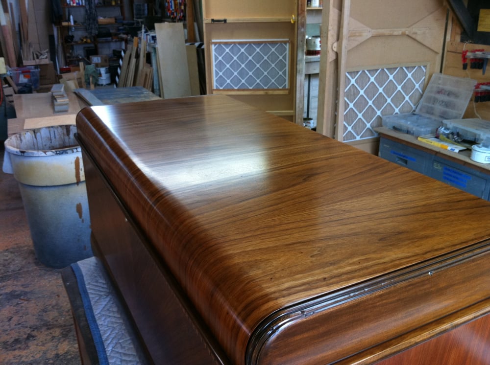 Veneered Cedar Chest Water Stain Removed And Finished In Low Voc Photo Of Luke Austin Furniture Maker San Francisco Ca United States