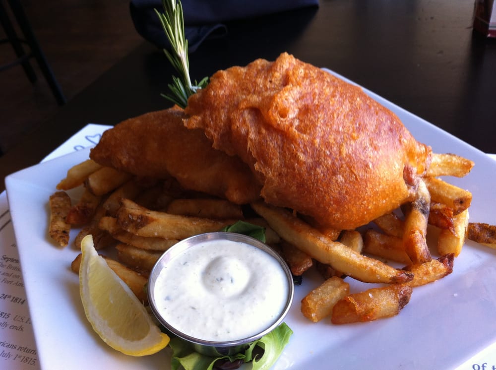 Fish and ChipsWellington Ale battered whitefish, house