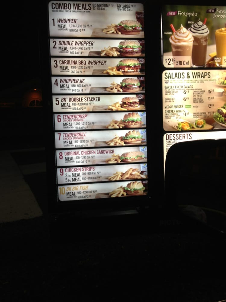 Drive thru menu! - Yelp