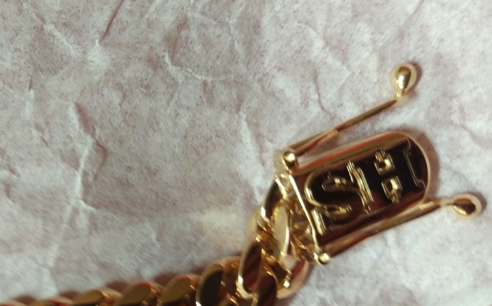 Daniel Jewelry Inc. Raised lettering on Miami Cuban Link