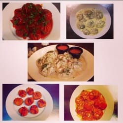 Photo of Woodside Cafe - Woodside, NY, United States. 5 different kinds of momo's from traditional to the creativity of out chef. Which one's your favorite?