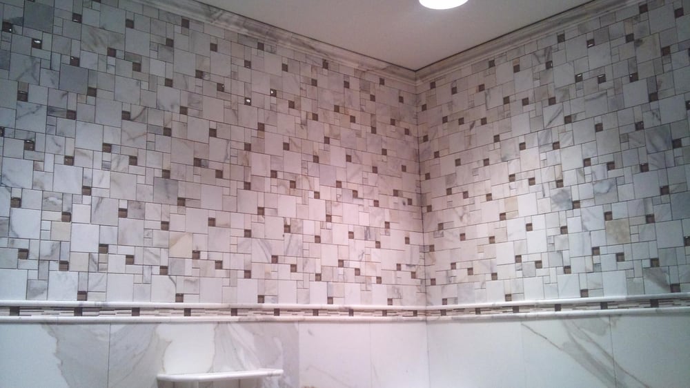 Mosaic Marble Shower With Crown Molding And Chair Rail Photo Of Tile Image Expressions Castle Rock Co United States Mosaic Marble