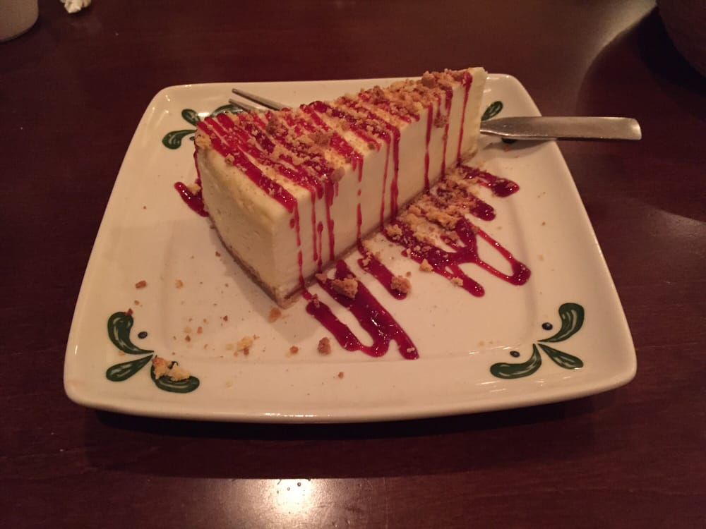 Sicilian Cheesecake With Raspberry Drizzle Delicious Flavor Photo Of Olive Garden Italian Restaurant Mechanicsburg Pa United States Sicilian Cheesecake