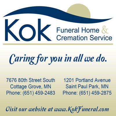 Kok Funeral Homes 7676 80th St S Cottage Grove Mn Monuments