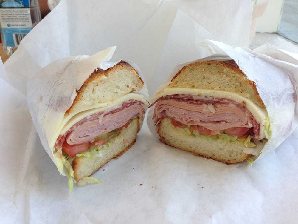 Salami, Ham, Mortadella, Provolone Cheese and Italian dressing on