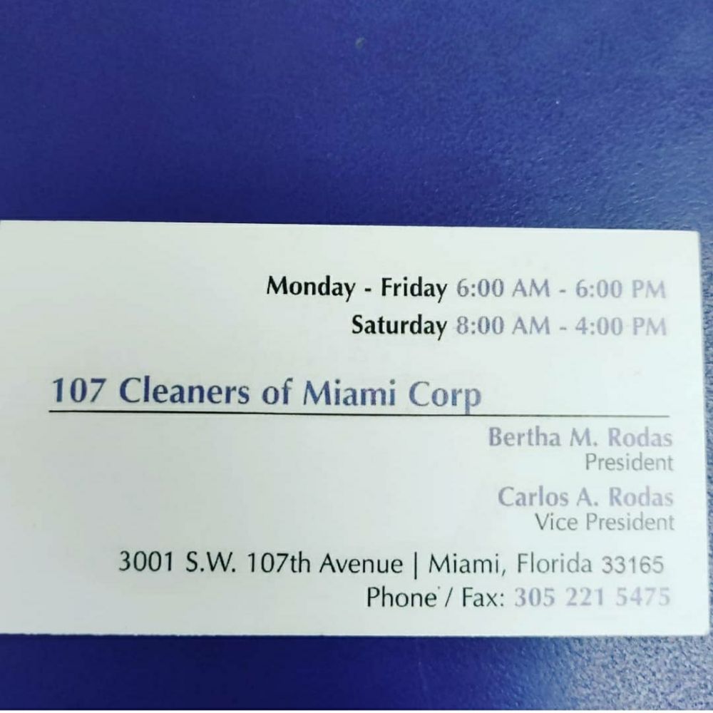 107 Cleaners Of Miami