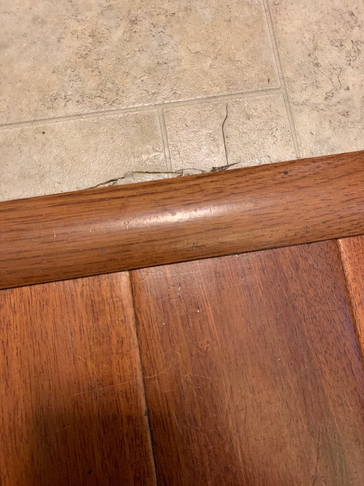 Correct Transition Piece But Installers Cracked Our Linoleum And