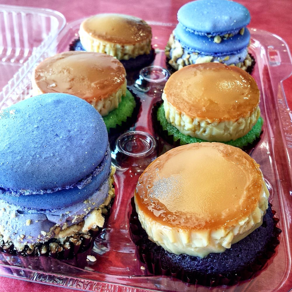 Ube flan, pandan flan, &amp; ube sans rival! Yelp