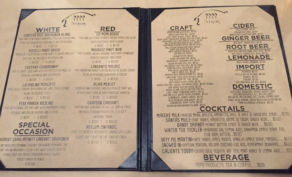 Four Seasons Air Conditioning >> Beer/Wine Menu - Yelp Four Seasons Air Conditioning >> Beer/Wine Menu - Yelp