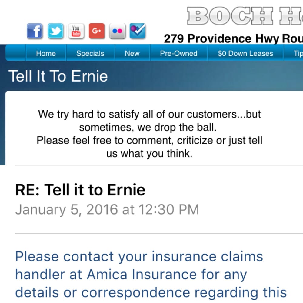 Response From Jim Carroll After Writing Into Tell It To Ernie On The Photo Of Boch Honda Norwood Ma United States Response From Jim Carroll