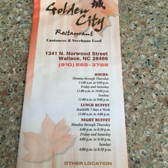 Golden City 10 Reviews Szechuan 1341 N Norwood St Wallace Nc Photo Of Golden City Wallace Nc United States Menu Cover