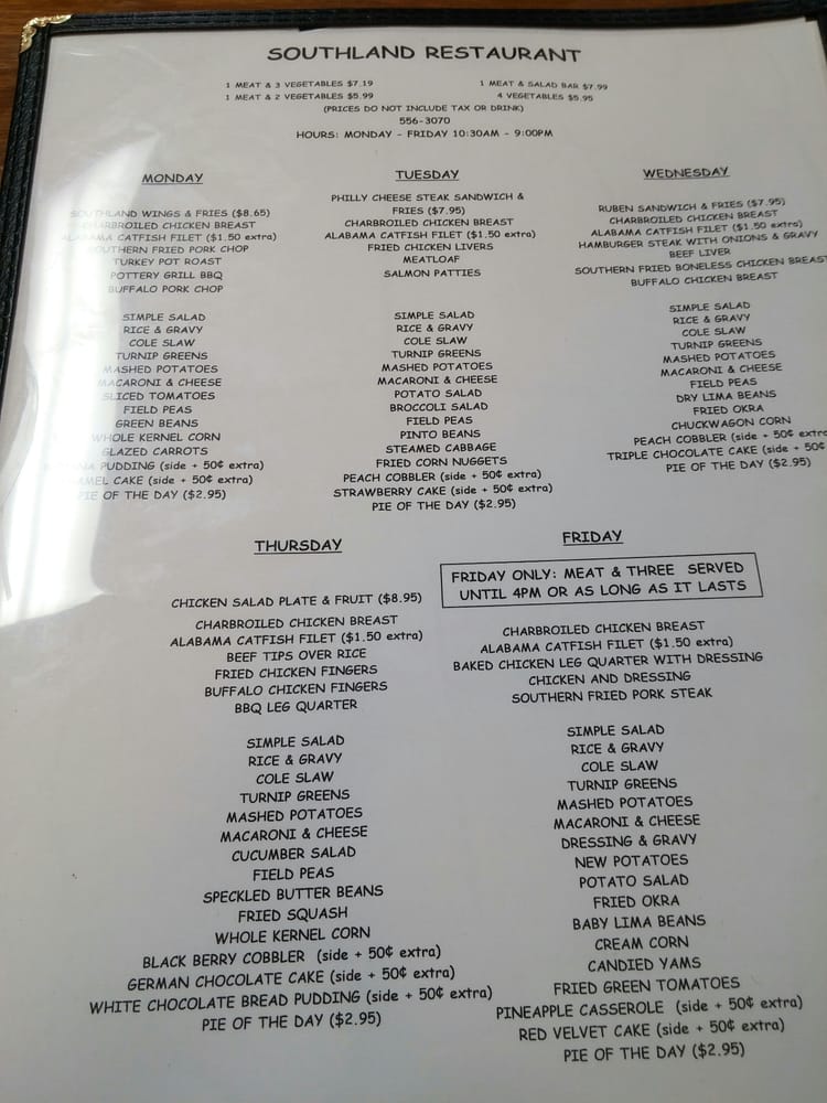 Southland Order Online 45 Photos Southern 5833 Skyland Blvd E Cottondale, AL Reviews