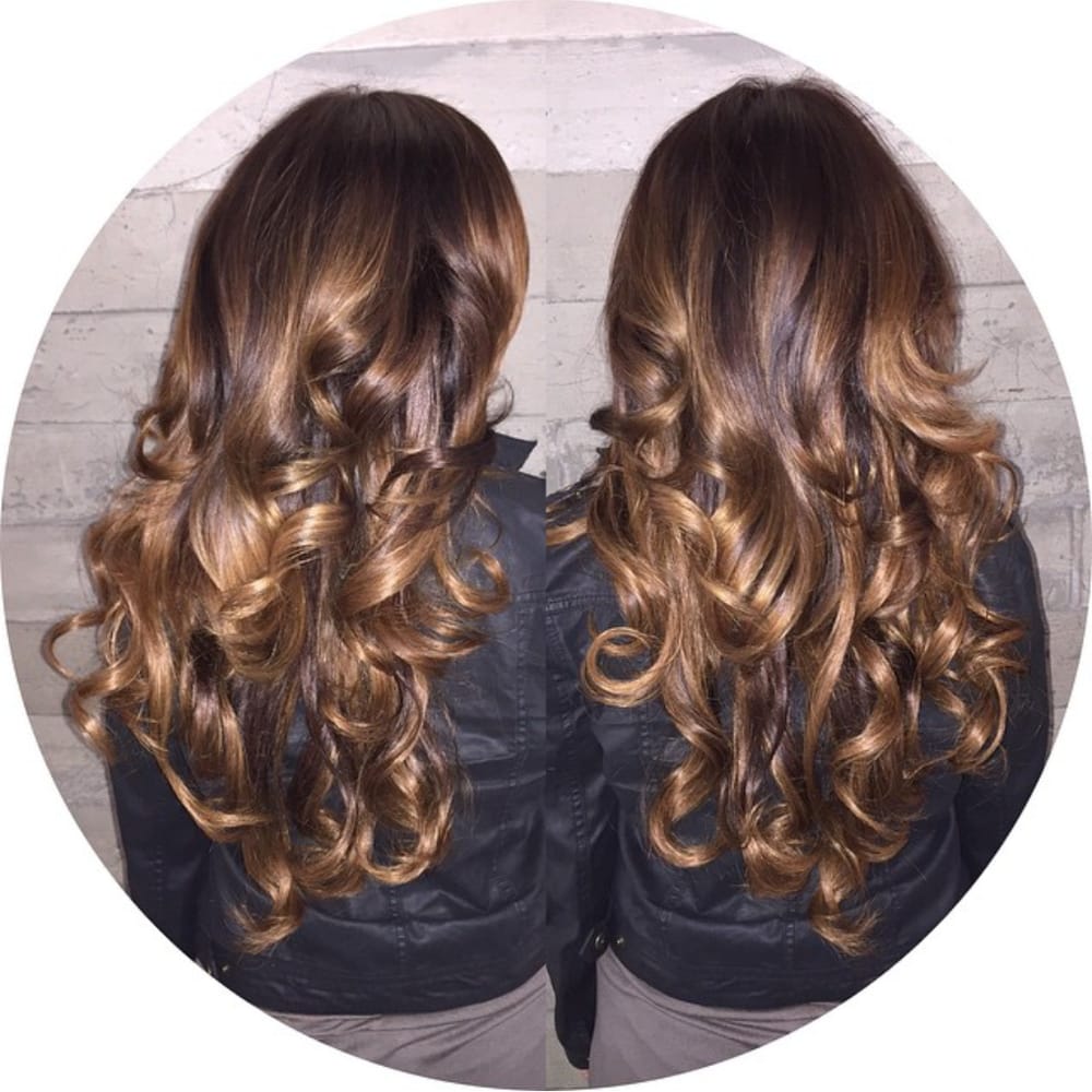 came in with short shoulder length brown hair.brought Larisa "20