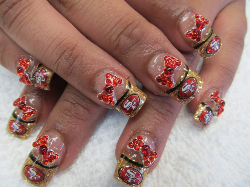 49ers Nail Design Yelp Photo Of Nails Unique Hayward Ca United States 49ers Nail Design