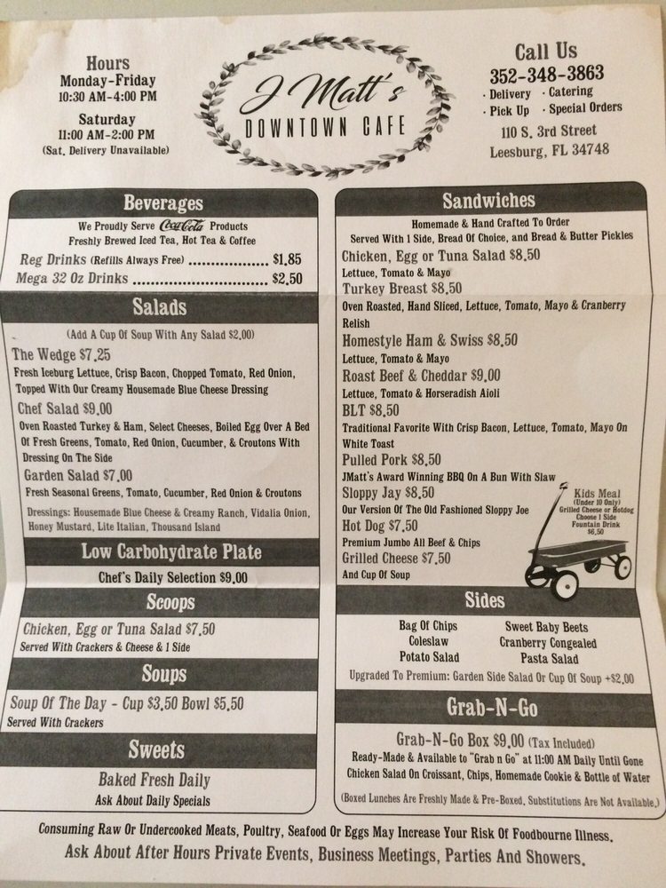 J Matt's Downtown Cafe J Matt's Downtown Cafe