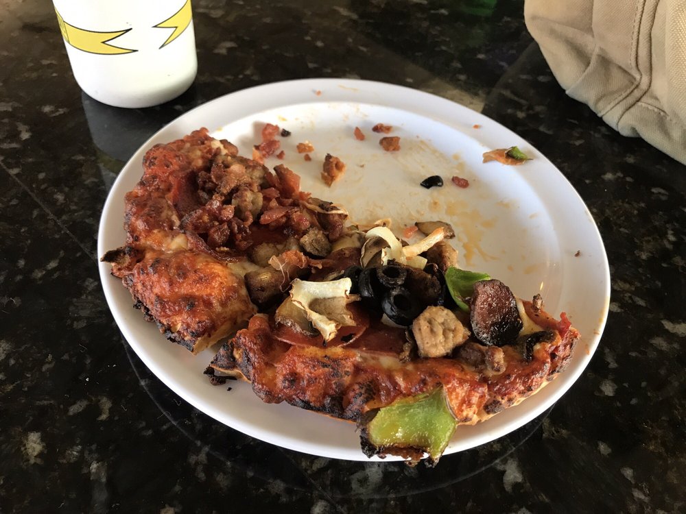 I Ate Half Of It Already Lol Personal Pizza King Arthur Supreme On Photo Of Round Table Pizza Santa Ana Ca United States I Ate