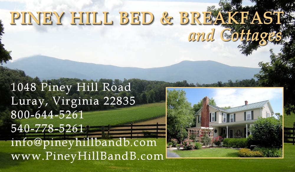 Piney Hill Bed Breakfast And Cottages Luray Va Piney Hill Bed Breakfast And Cottages Luray Va