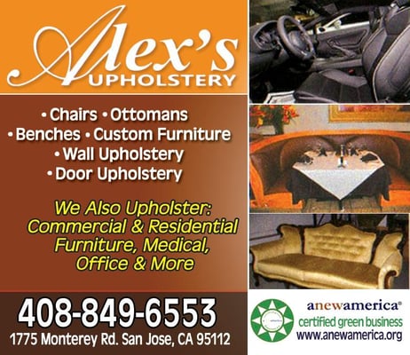 Alex S Upholstery 1775 Monterey Rd San Jose Ca Furniture Repairing Hotels Nearby