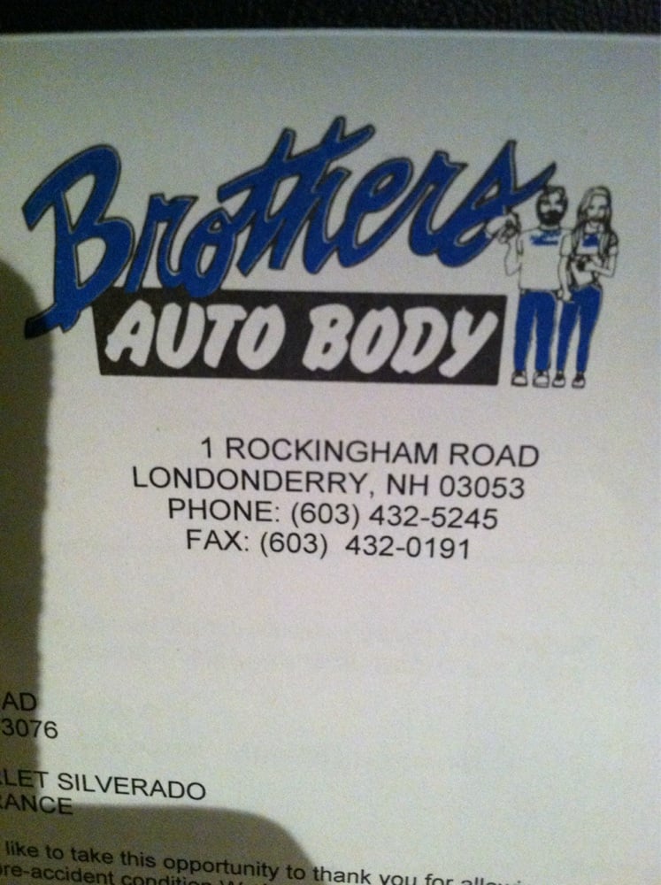 Brothers Auto Body Body Shops 1 Rockingham Rd, Londonderry, NH