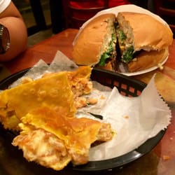 Altas Horas - Newark, NJ, United States. Shrimp empada & huuuuge sandwich. Very good. Easily shared between 2 folks.