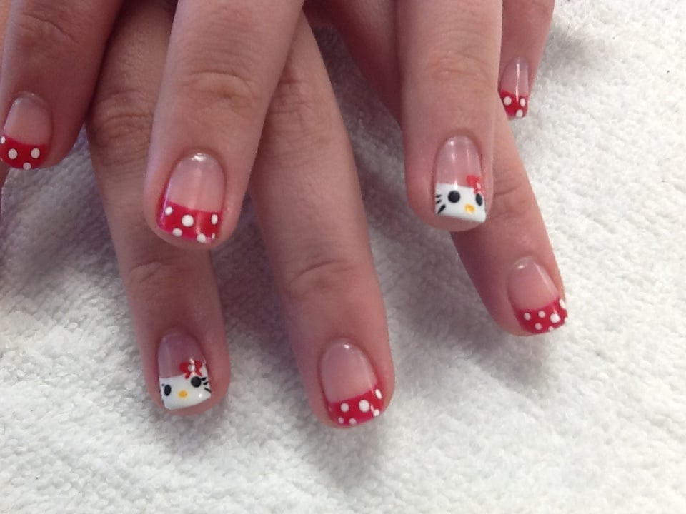 Shellac with hand painted nail designs Yelp