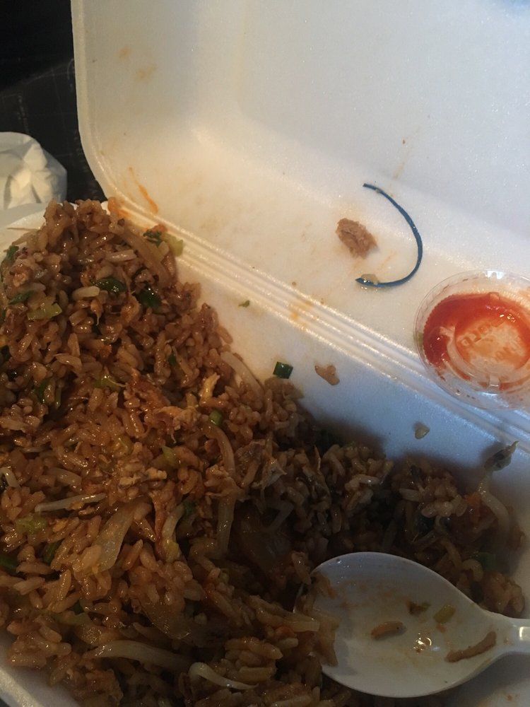 Found A Blue Rubber Band Cooked Up With My Meal Yelp Photo Of 77 Asian Kitchen North Hollywood Ca United States Found A