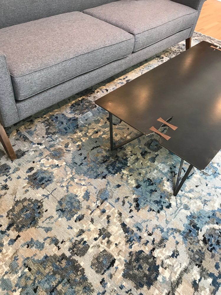 A Kush Rug Paired With Live Edge Coffee Table Which Was Photo Of Kush Rugs Portland Or United States A Rug Paired