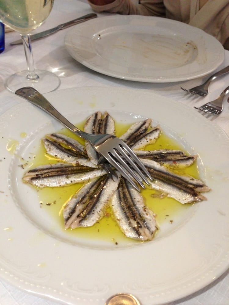 Marinated anchovies in lemon and olive oil. Yelp