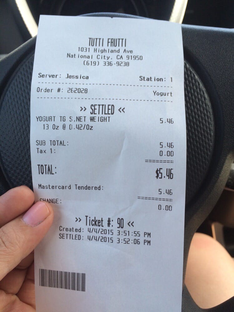 need a receipt