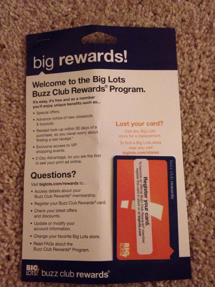 What is the Big Lots Buzz Club reward program?